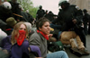 Washington D.C. Police try unsuccessfully to remove activists from an intersection who are protesting the IMF and World Bank meeting in Washington D.C. April 16, 2000